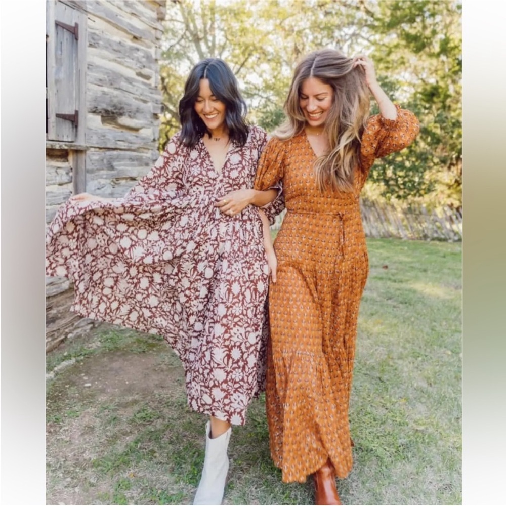 Daughters Of India Zuri Wrap Dress In Autumn New — image 6 of 8